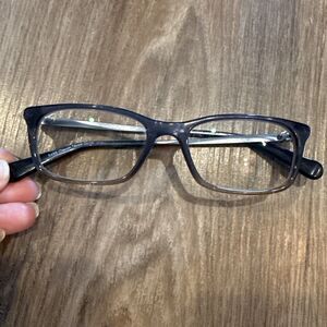 COACH Eyeglasses Frame 5489 Denim Taupe Blue Glitter With Case